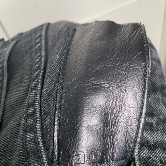 Sacai Boot Cut Washed Black Denim Pants - Picture 5 of 7